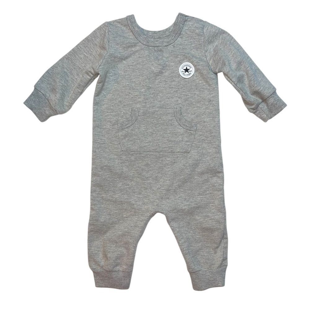 🔥 5 for $30 🔥 Converse Baby All Star Gray One-Piece Romper | Size 6M